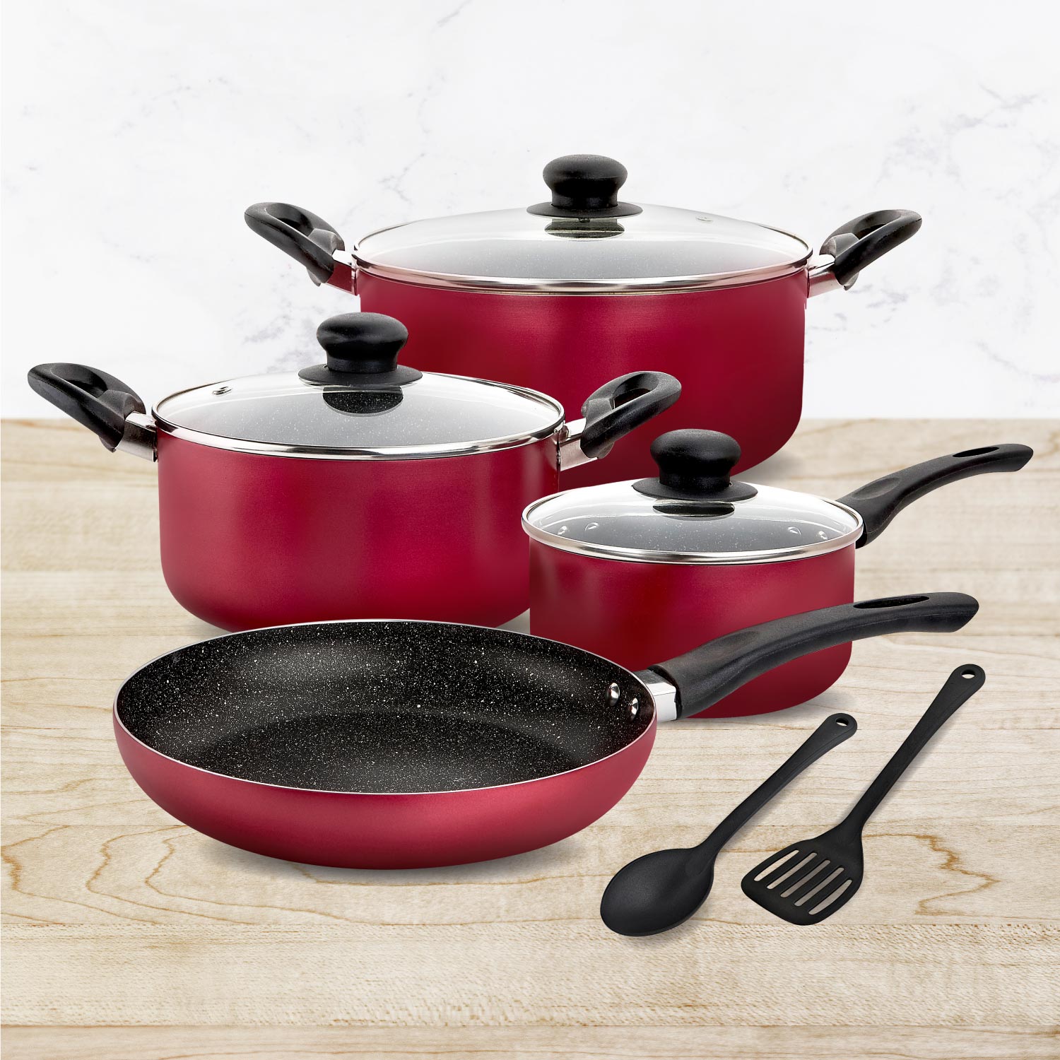 Raj 9 Pcs Non Stick Cookware Set