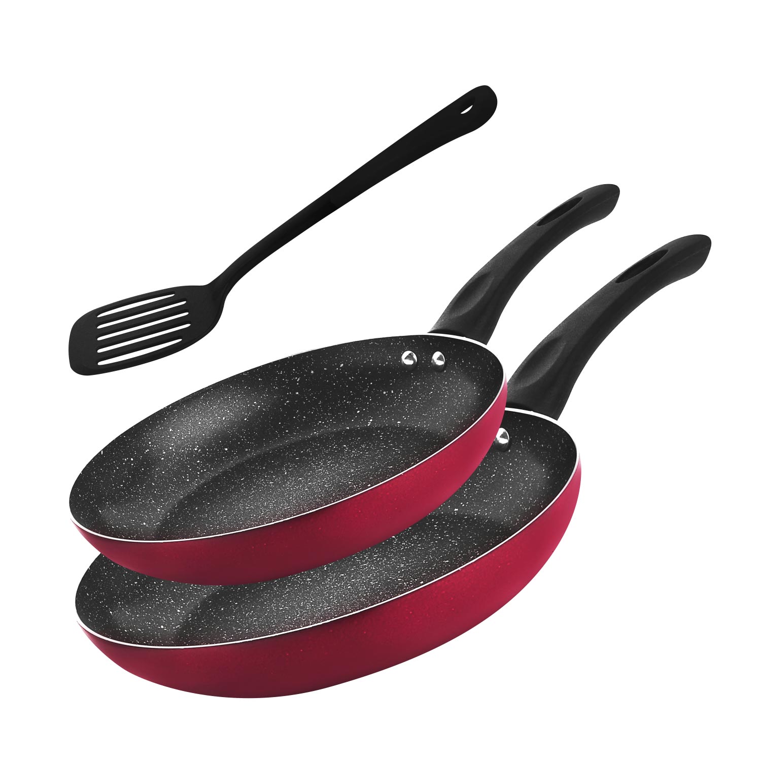 Raj Non Stick Frypan Cookware Set 22Cm & 26Cm With Turner