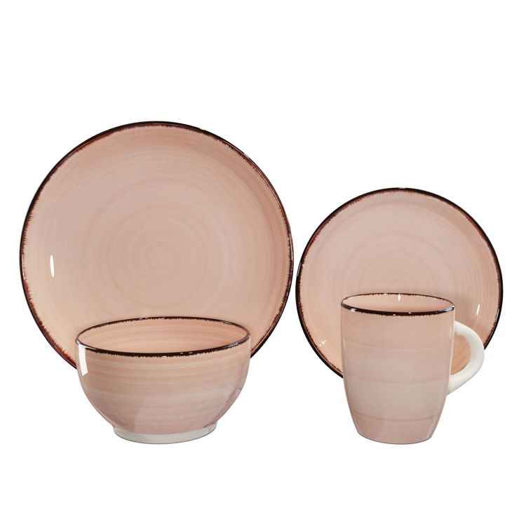 Kitchen Master Iris Stoneware Dinner Set (Set Of 16)