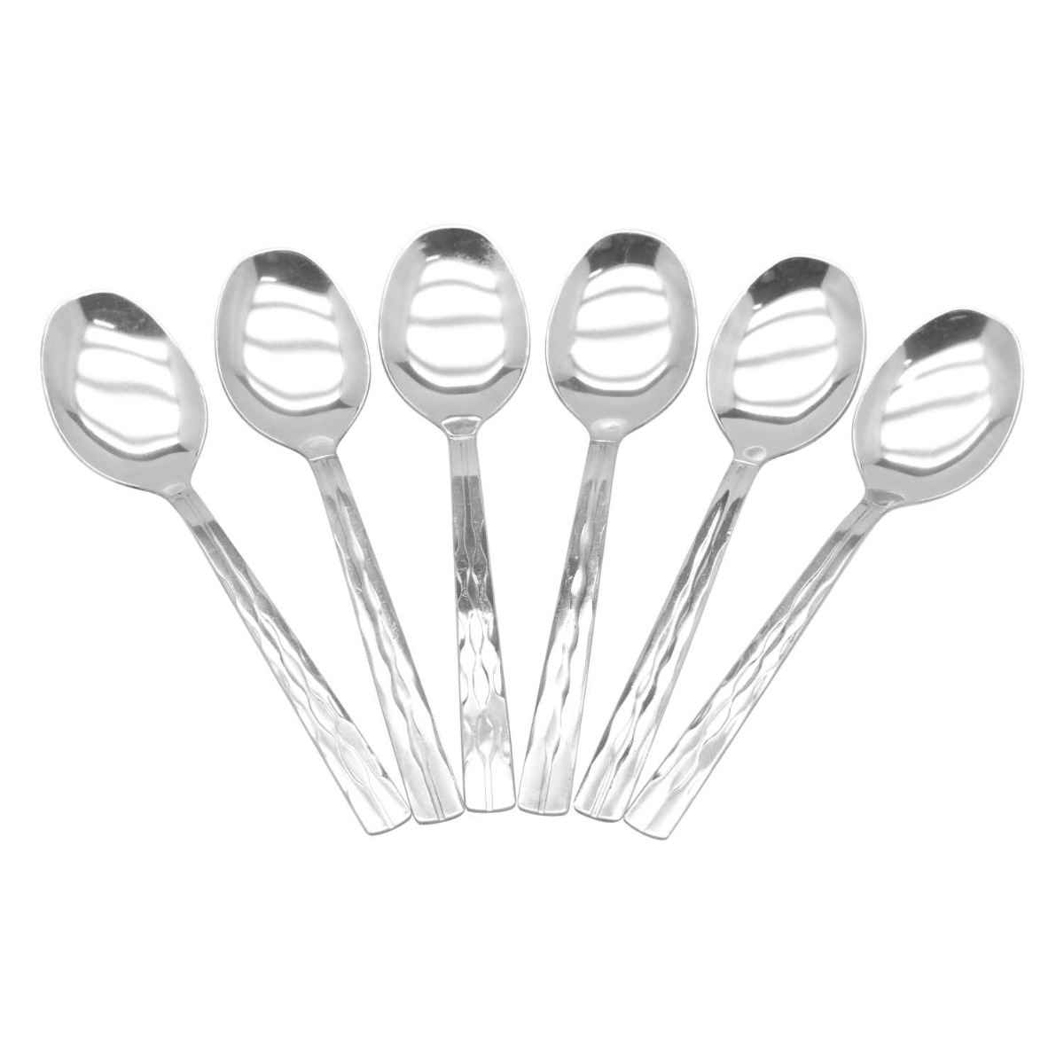 Raj Steel Dessert Spoon Set (Set Of 6)