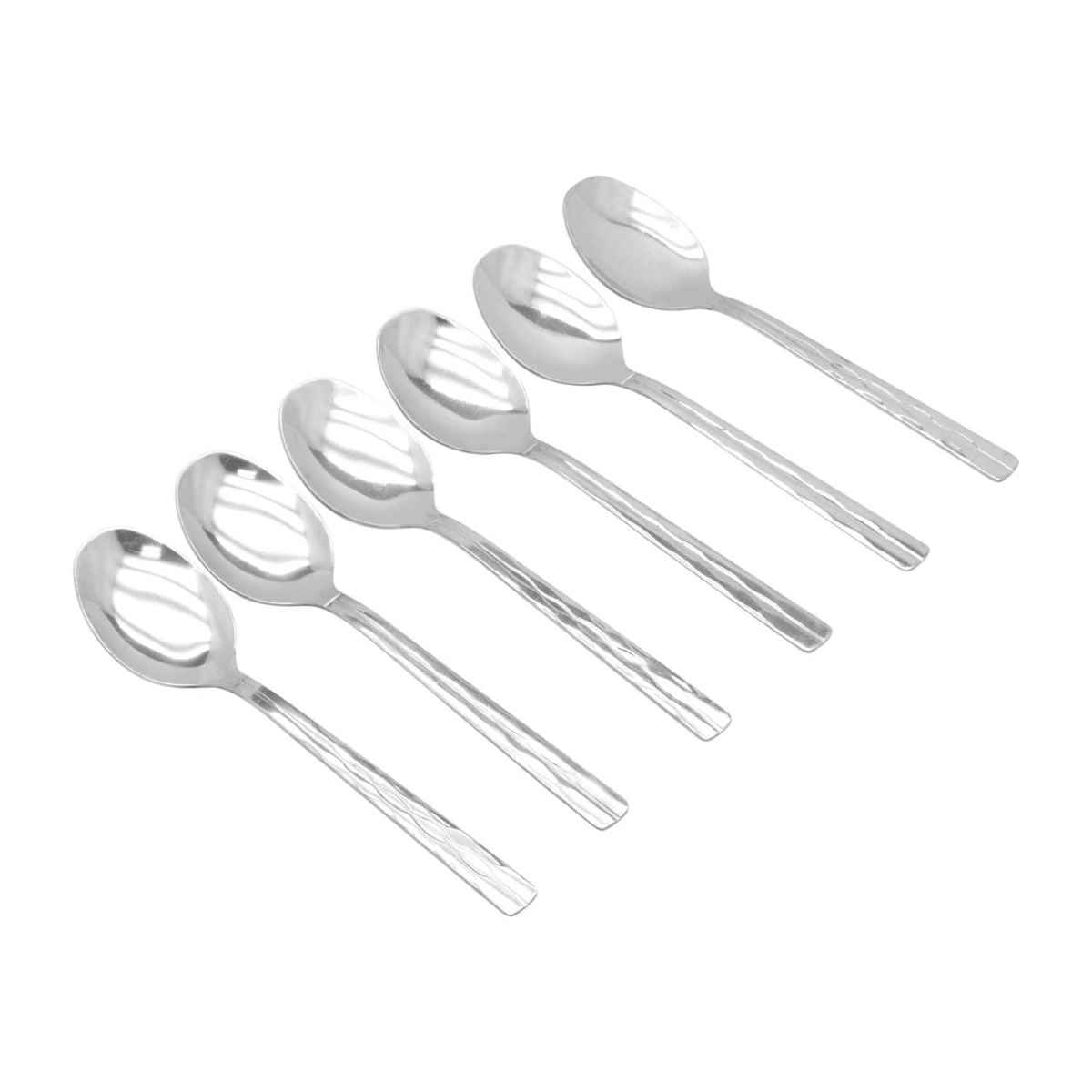 Raj Steel Dessert Spoon Set (Set Of 6)