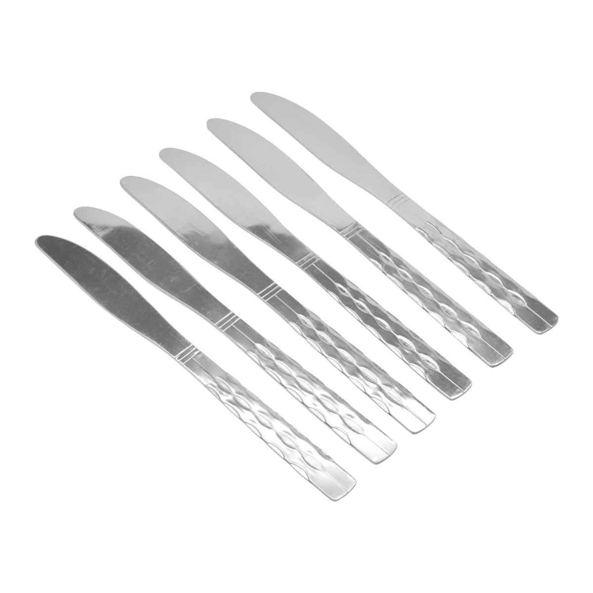 Raj Steel Dessert Knife Set (Set Of 6)