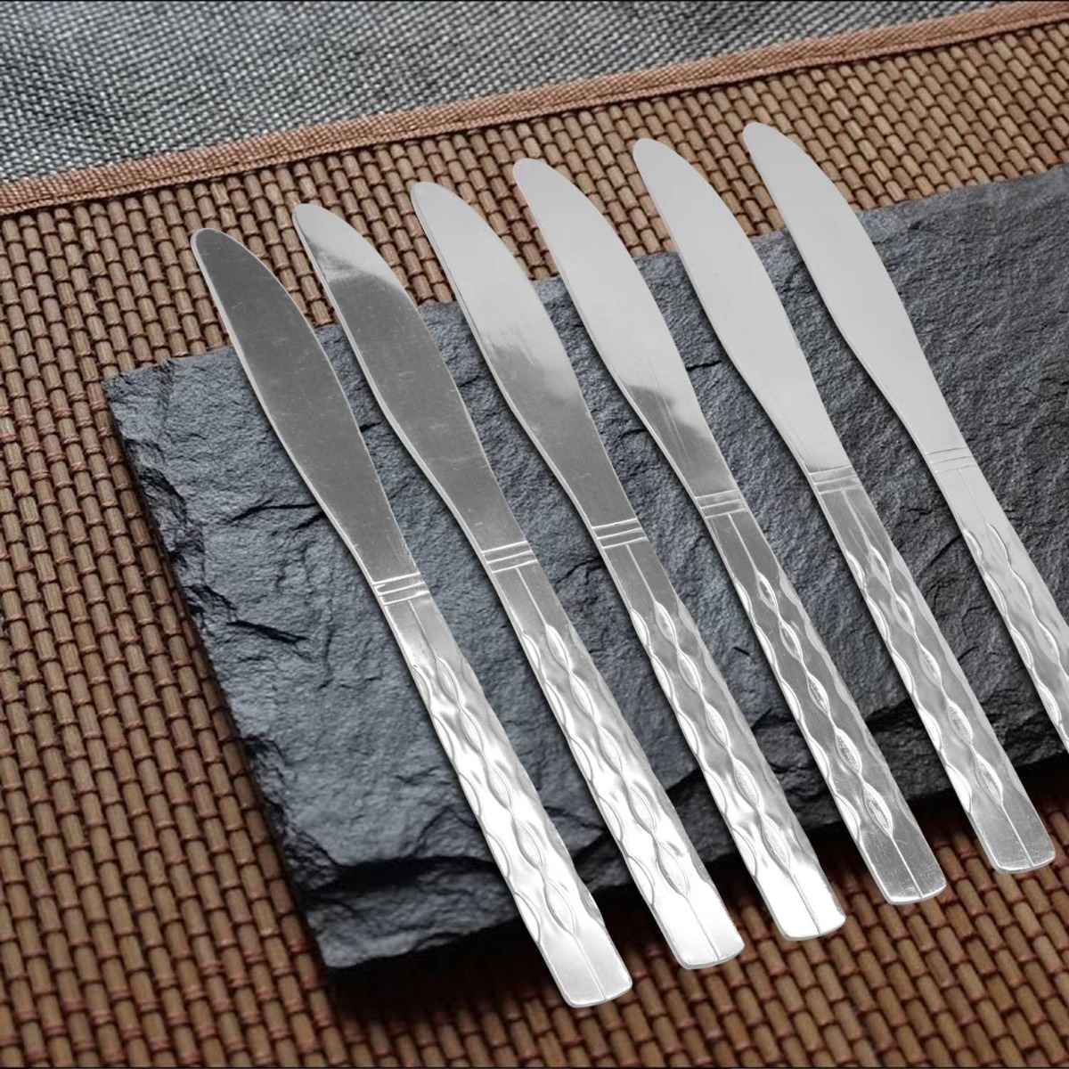 Raj Steel Dessert Knife Set (Set Of 6)