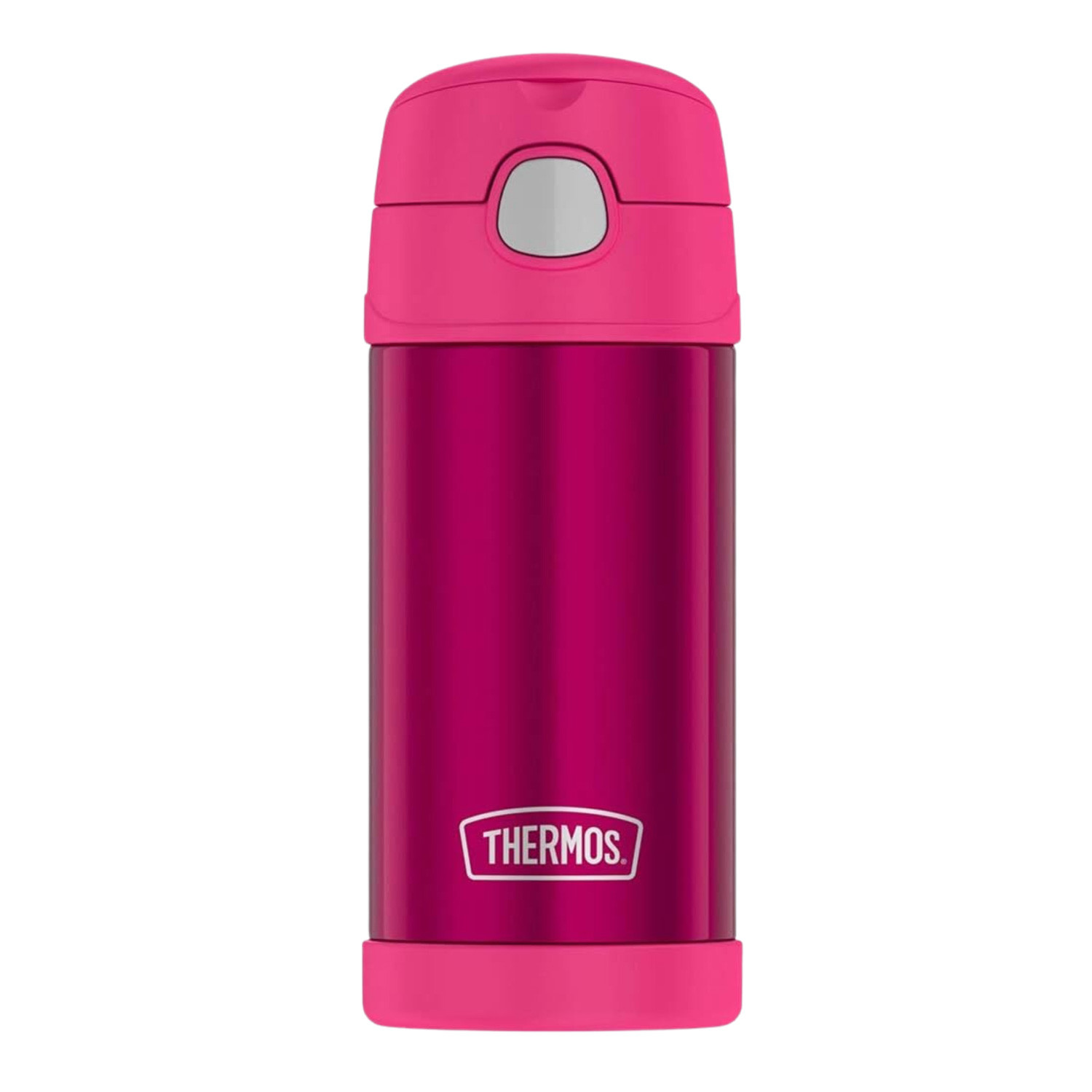 Thermos Funtainer Stainless Steel Kids Pink Bottle 355Ml, F40123Pk, Kids Water Bottle With Straw, Insulated Flask, Hydration Bottle With Lid