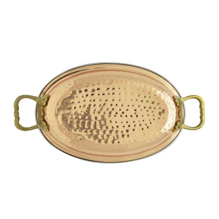 Raj Copper Oval Dish