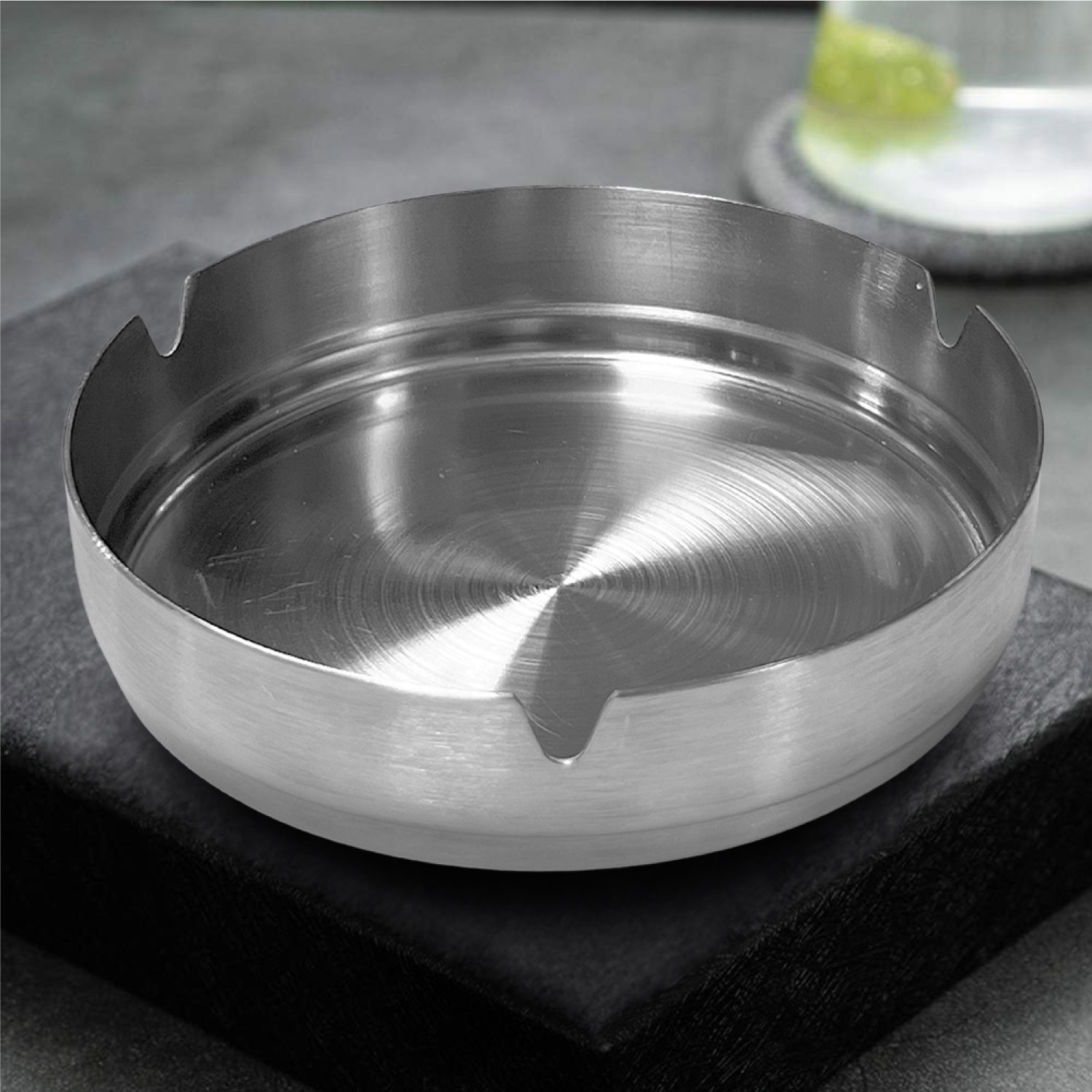 Raj SS Ashtray Without Lid - 12CM