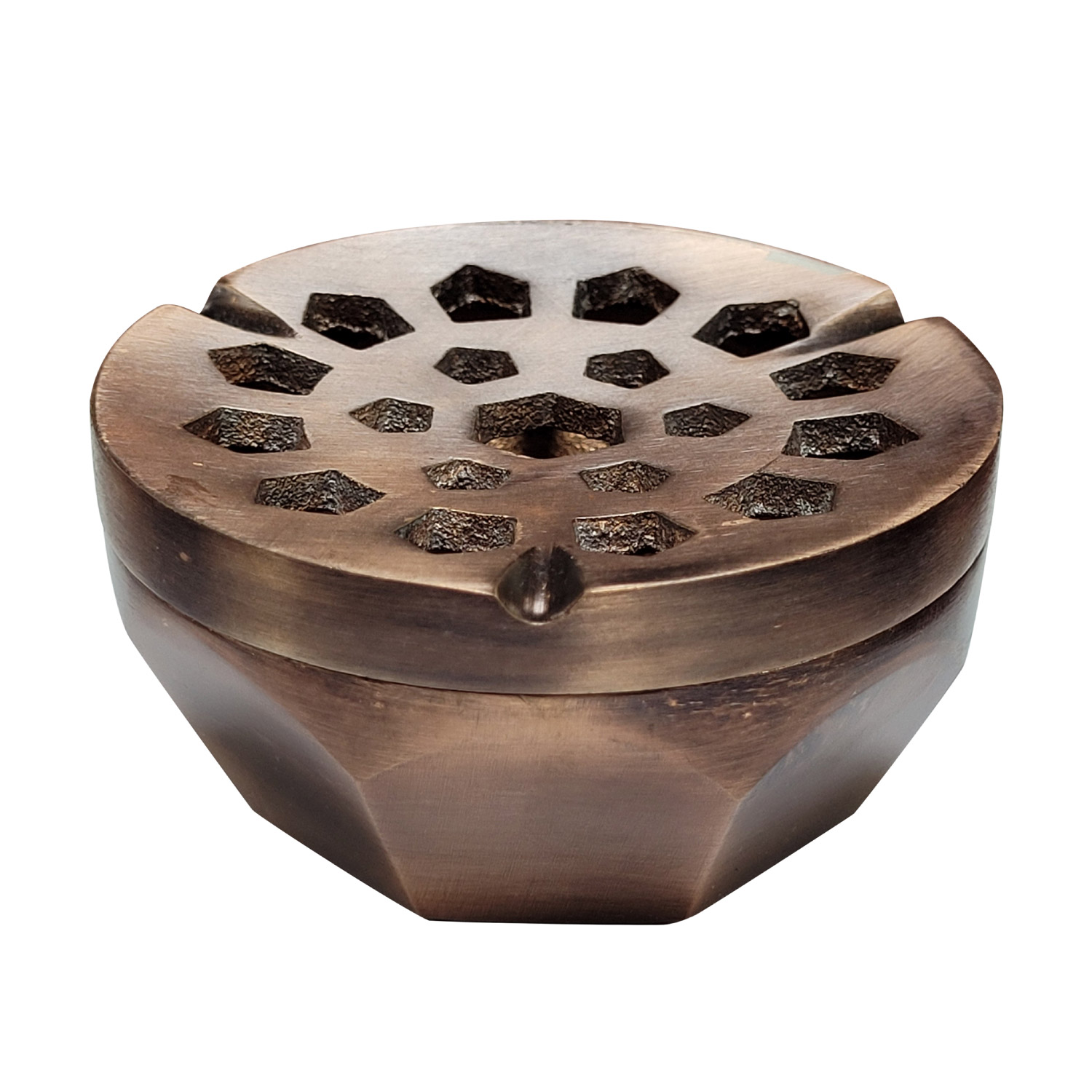 Raj Round Ash Tray - Antique Copper