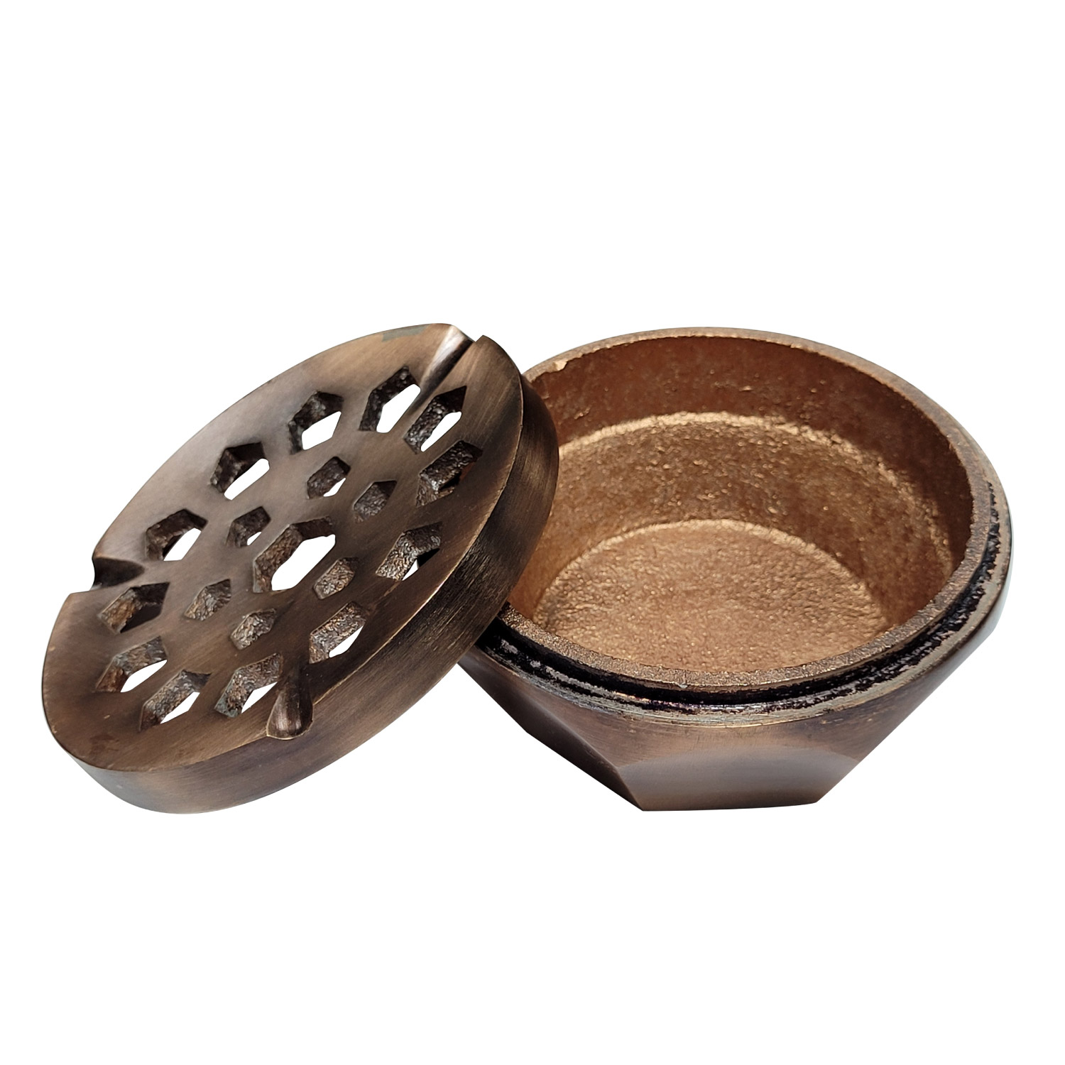 Raj Round Ash Tray - Antique Copper