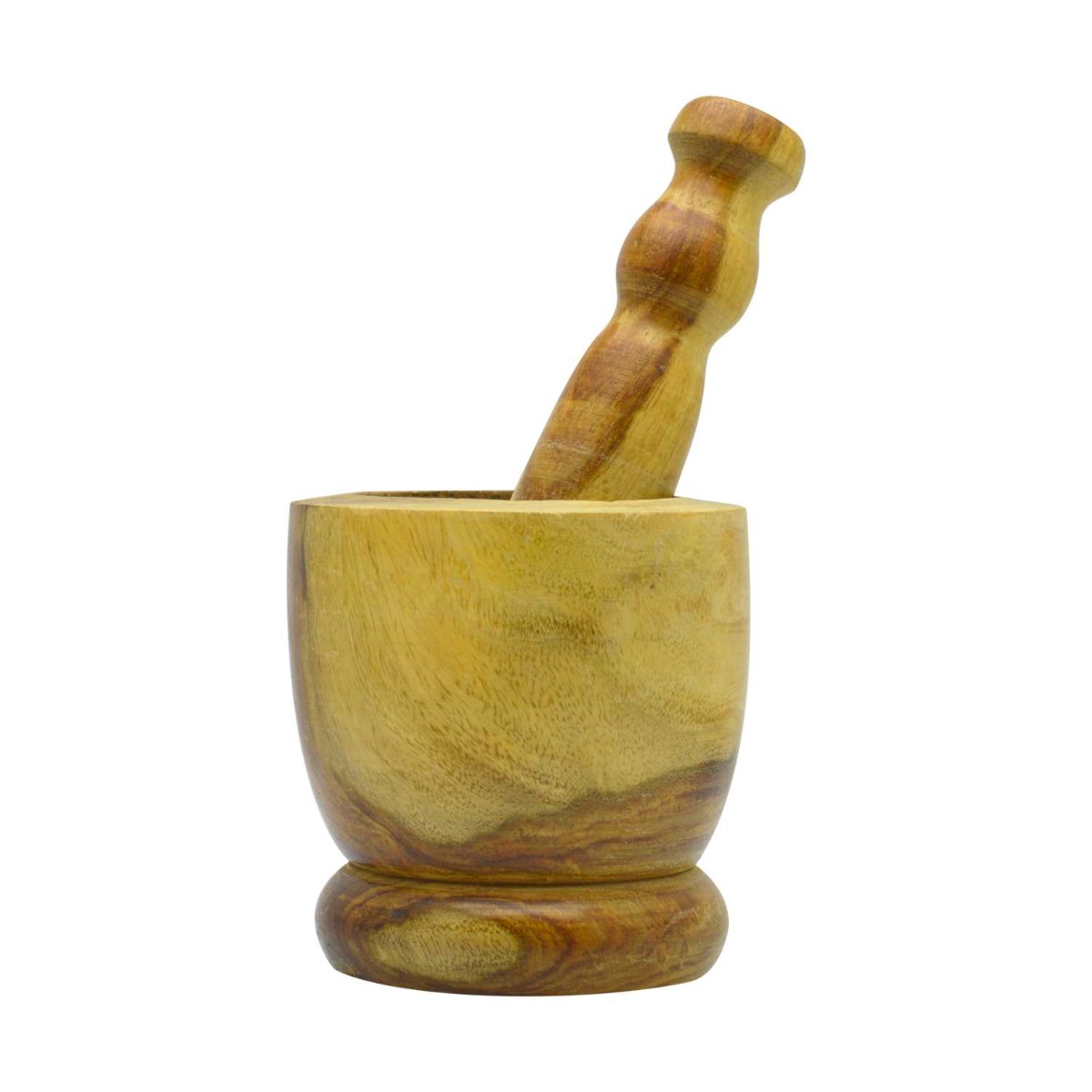 Raj Wooden Mortar And Pestle Set