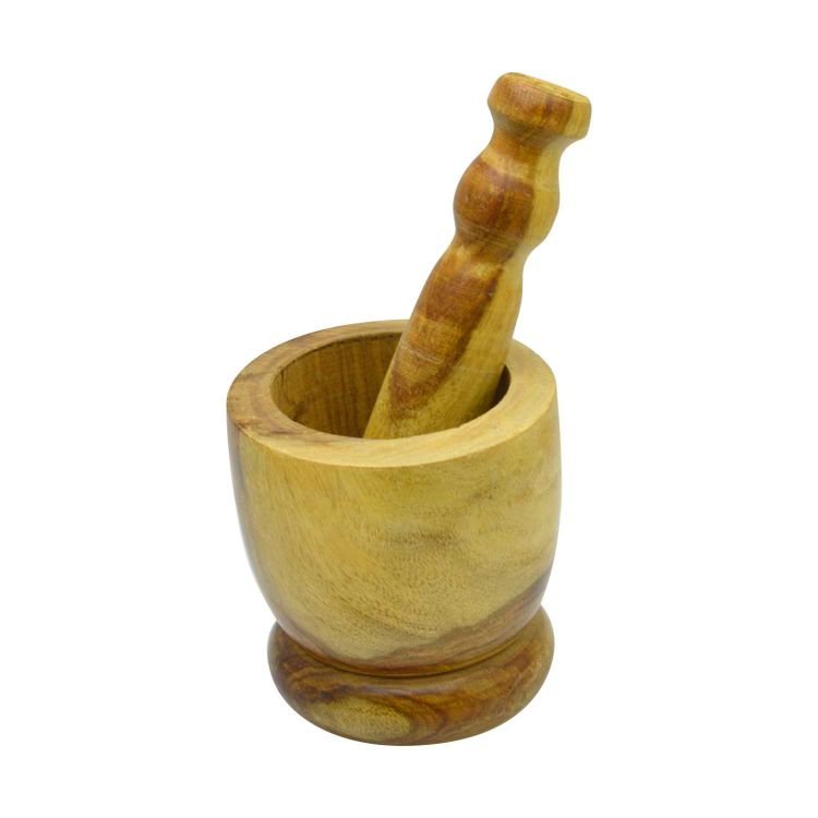 Raj Wooden Mortar And Pestle Set