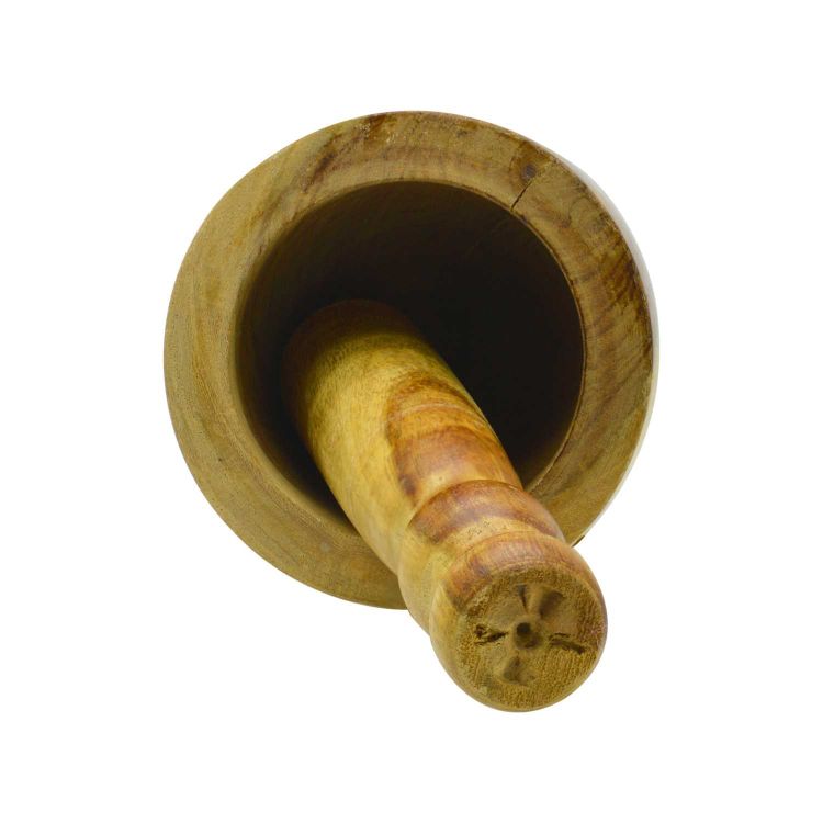 Raj Wooden Mortar And Pestle Set