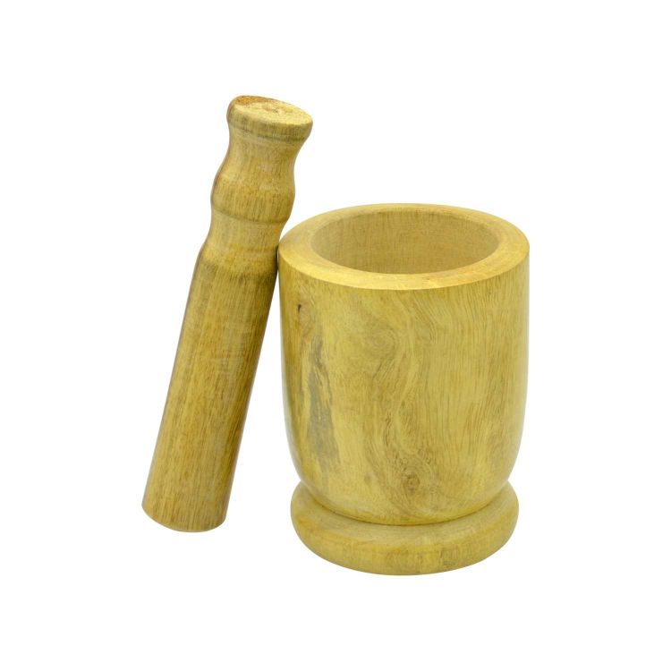 Raj Wooden Mortar And Pestle Set